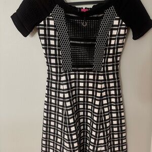 Black and White Checkered Dress XS